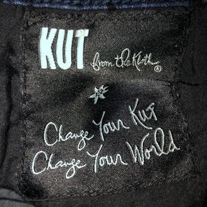 KUT Diana Skinny Jeans 6 Velvet Black polka dot